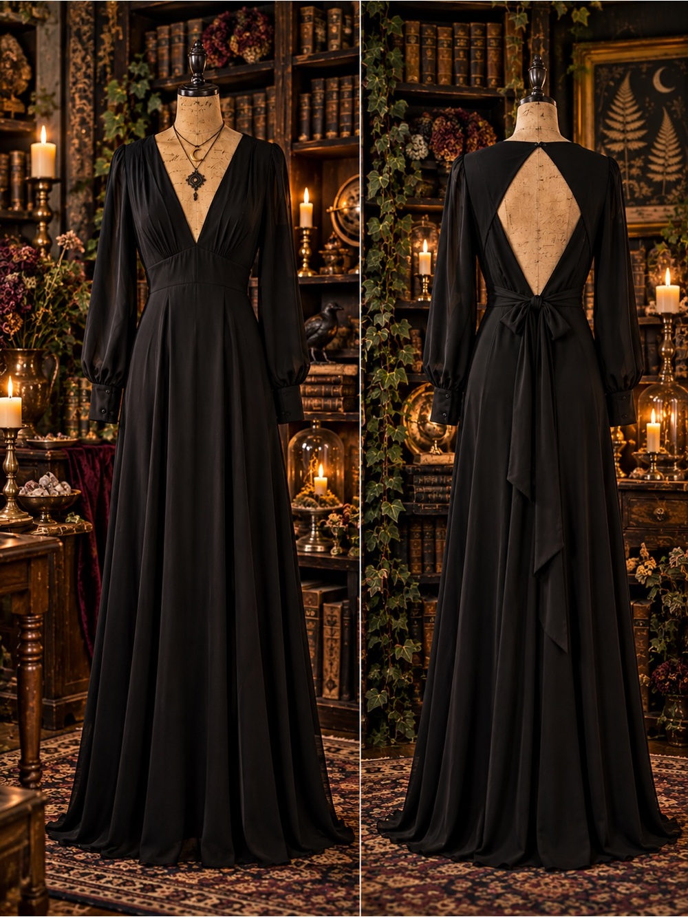 NWT Lulus Talk About Divine Black Backless Maxi Dress L